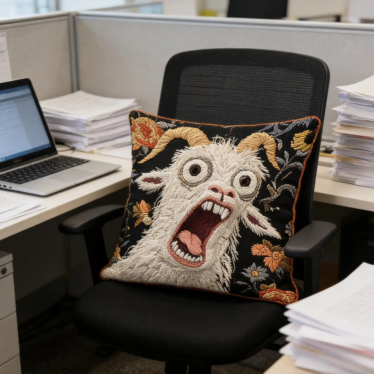 Decorative Screaming Goat Throw Pillow Cover For Modern Home Sofas