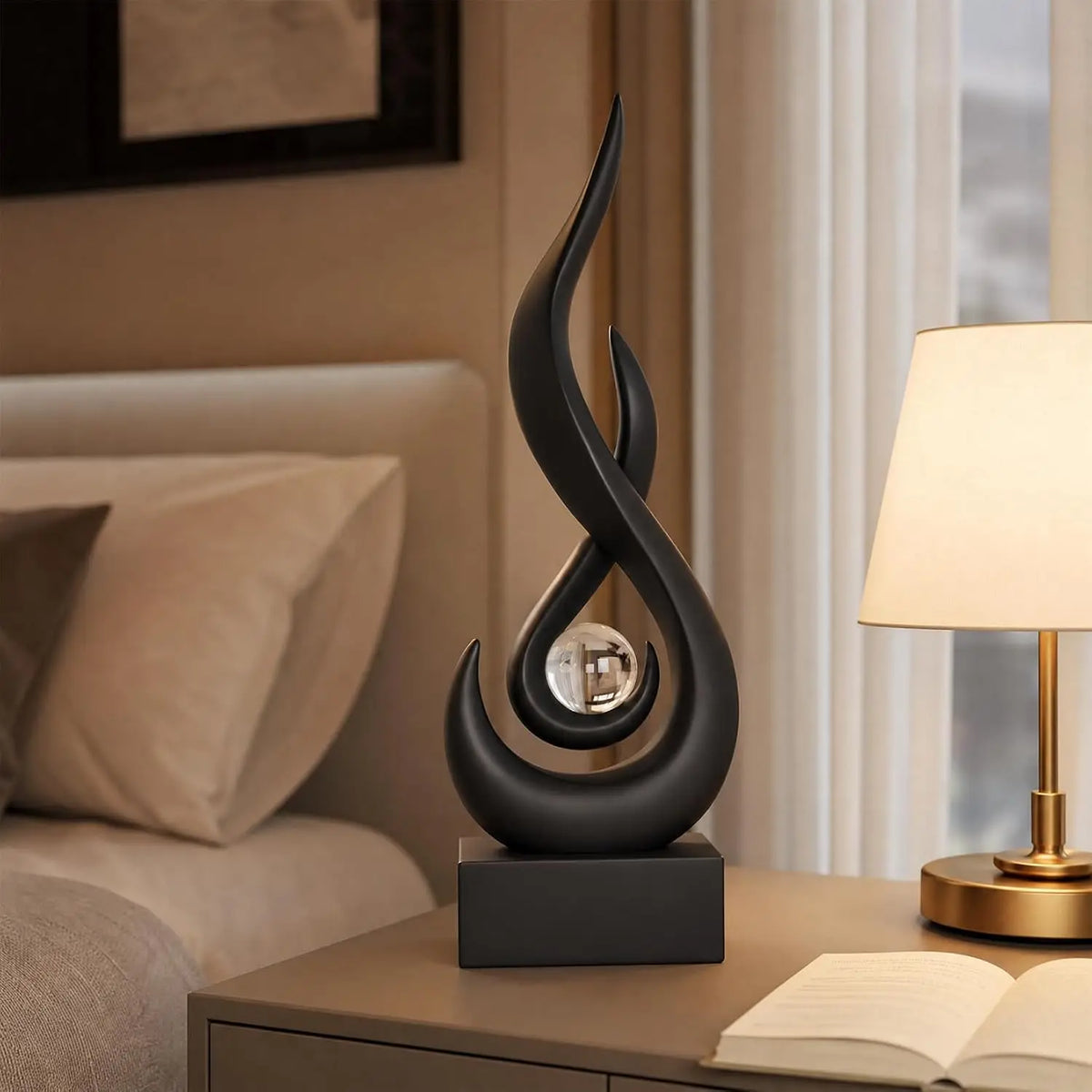 Modern Abstract Flame Home Decor Sculpture And Ornament Piece