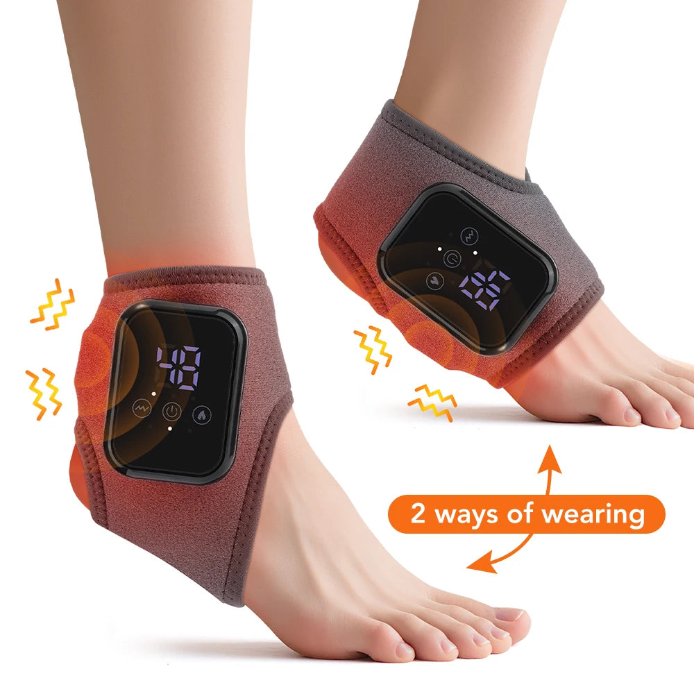 Heating Electric Ankle And Foot Massager With Vibration Therapy