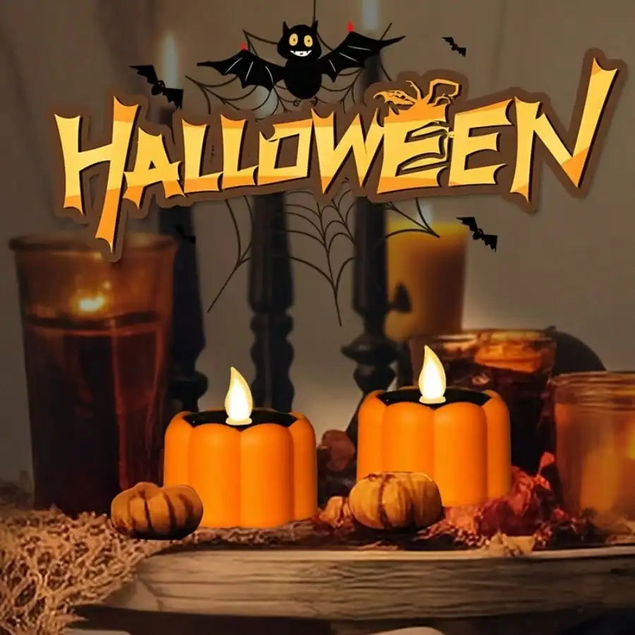 Solar Powered Pumpkin Flicker LED Lights for Halloween Outdoor Decorations