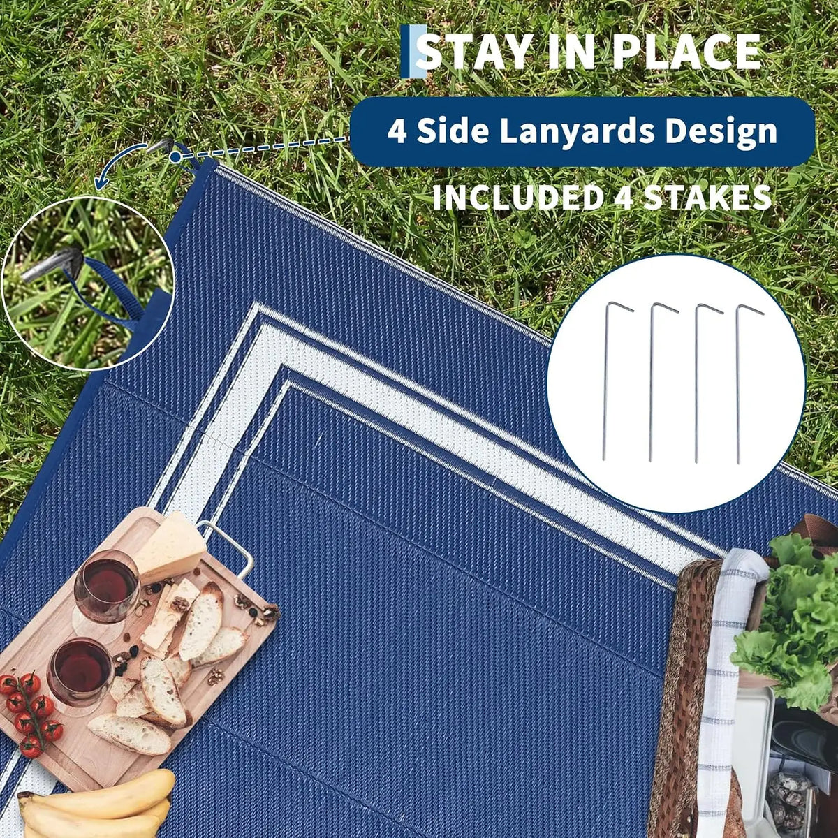 Garvee Waterproof Non Slip Outdoor Rug For Home Travel