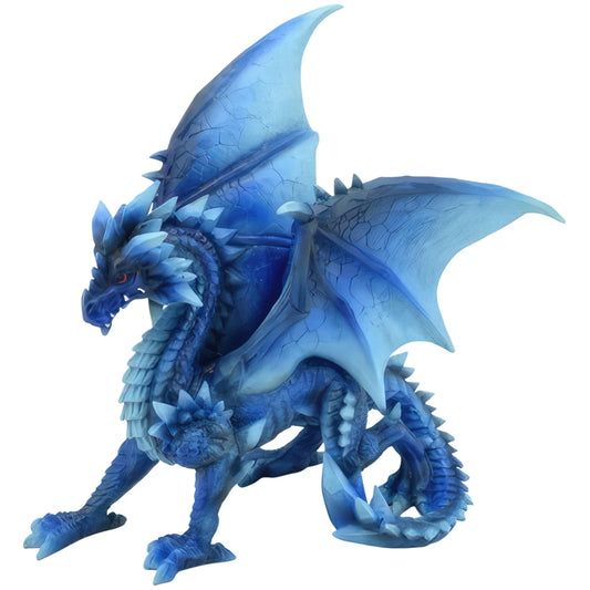 Stealstreet Fantasy Dragon Sitting Figurine With Geode Base