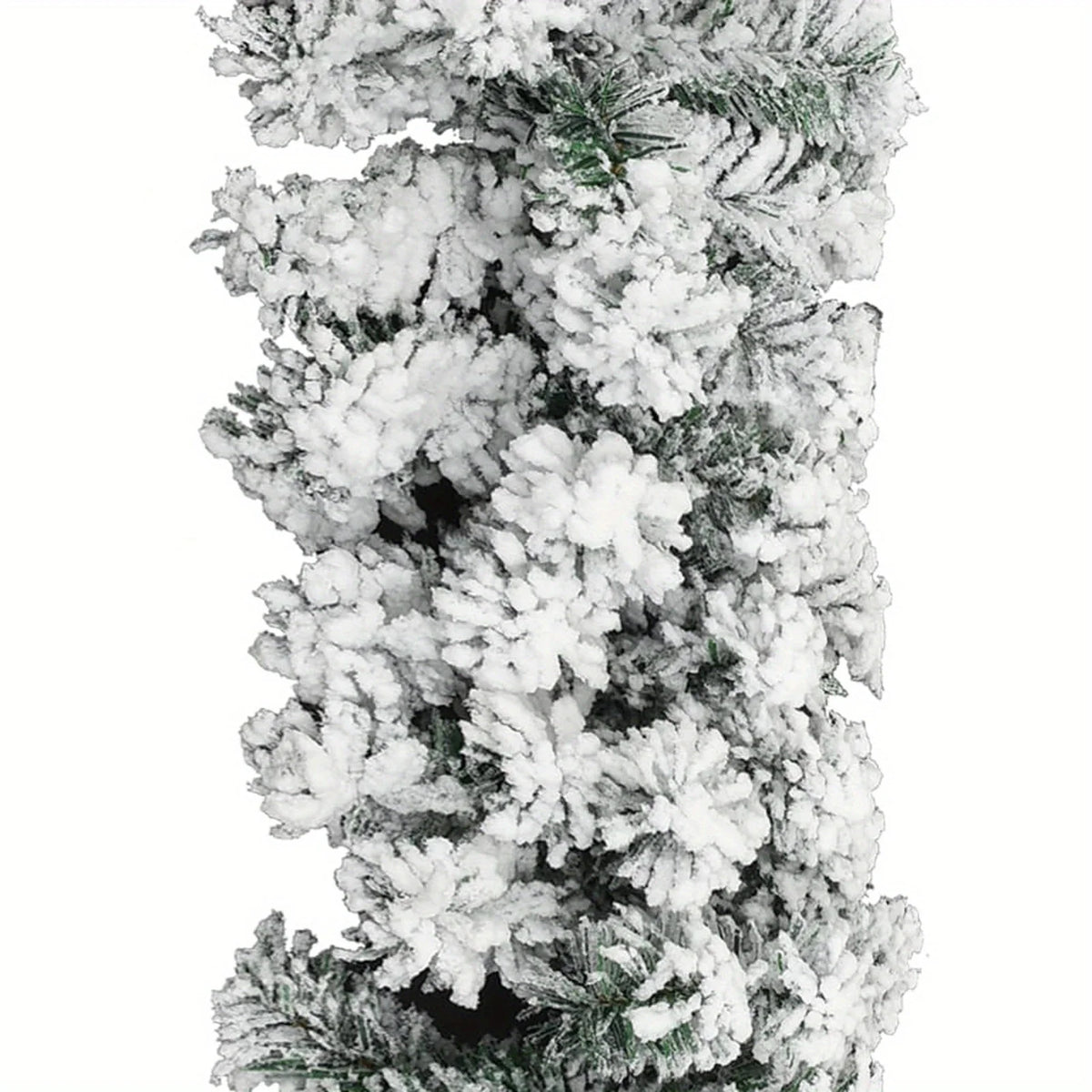 Blusea Flocked Christmas Garland For Holiday Party Decoration