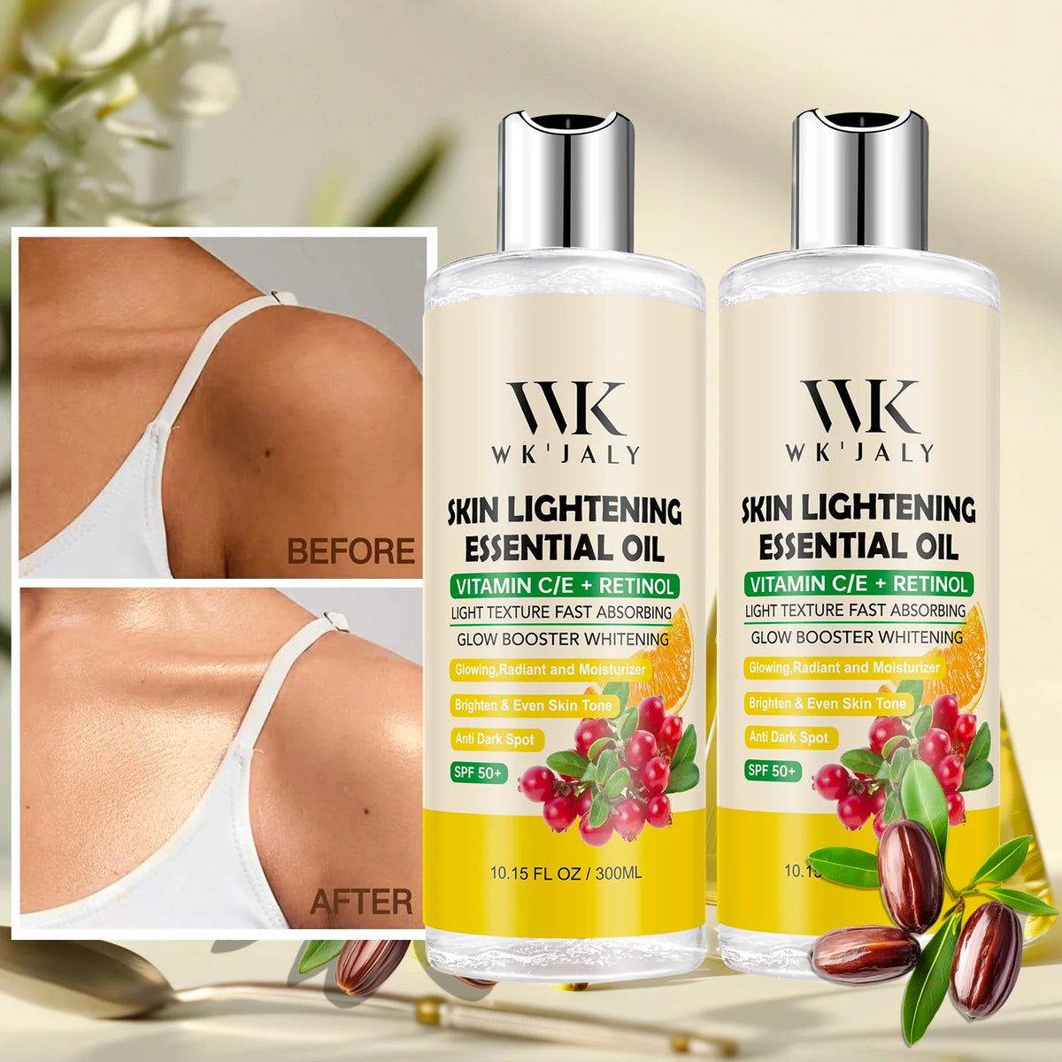 WK JALY Lightening Body Oil for Deep Moisturizing and Brightening