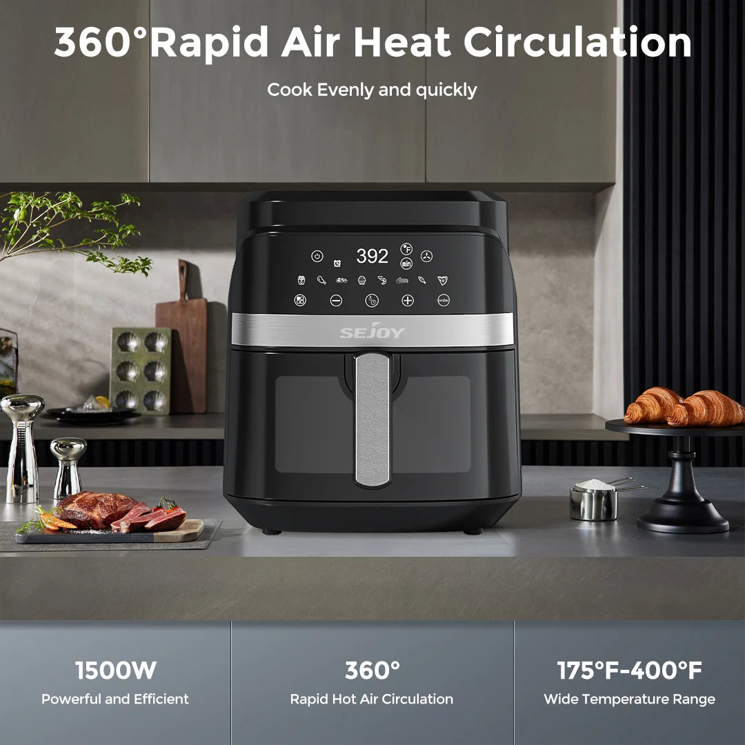 Sejoy 8 In 1 Ceramic Air Fryer With Versatile Cooking