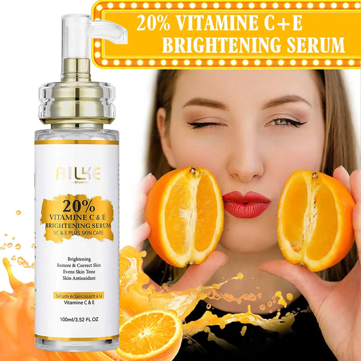 AILKE Vitamin C Set For Brightening And Even Tone Skincare Trio