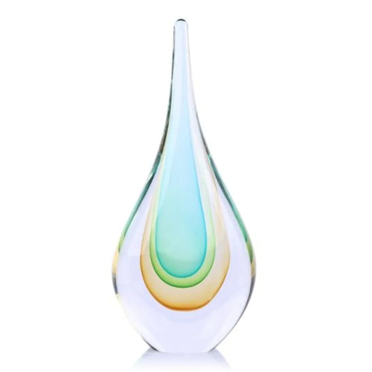 Modern Hand Blown Glass Sculpture Paperweight For Office Desk Decor