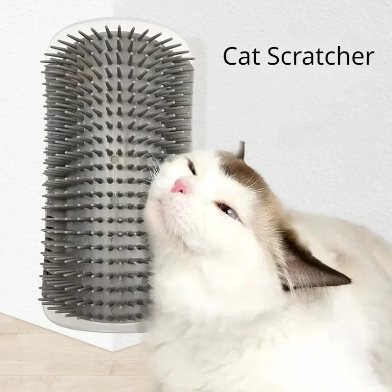 Cat Grooming Massage Comb With Corner Scratching Brush And Catnip