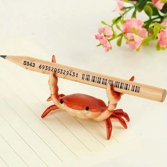 Realistic Crab Shaped Alloy Desktop Pen Holder Organizer