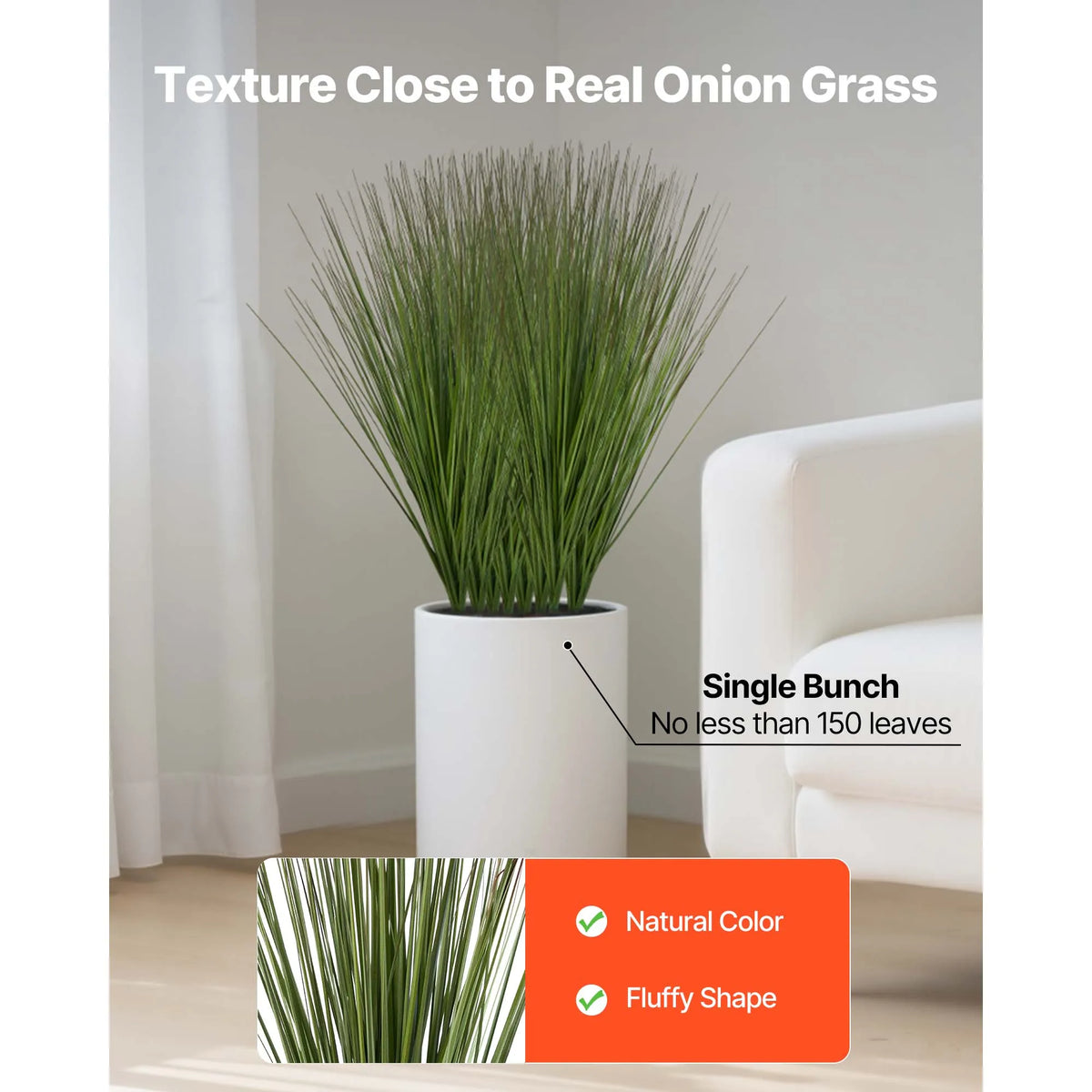 SucceBuy Artificial Onion Grass Indoor Home Decoration Faux Greenery Plants