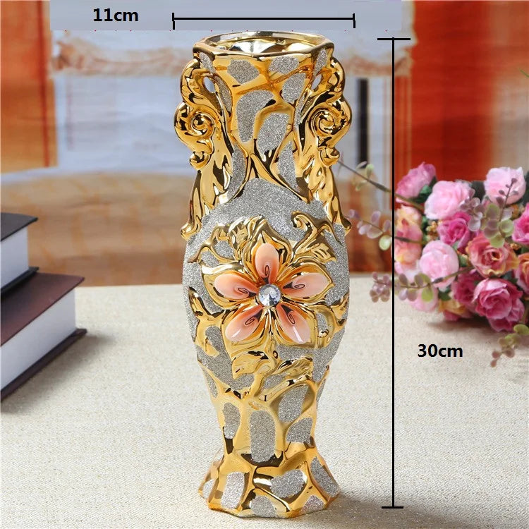 Luxury European Ceramic Decorative Vase for Elegant Home Decor