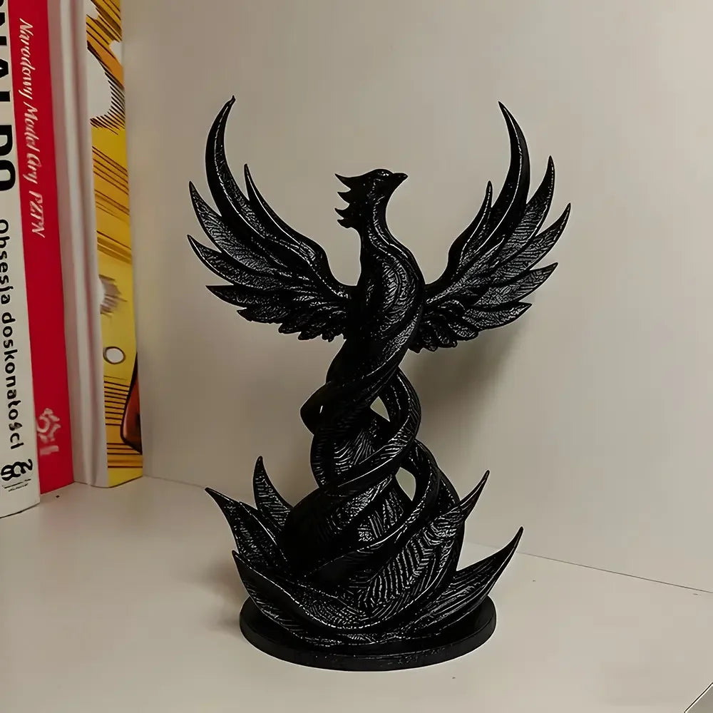 Matte Helical Phoenix Sculpture Ornament Desktop Decor
