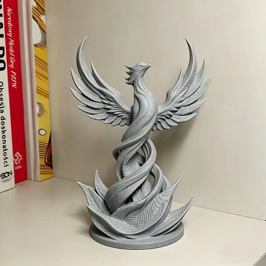 Matte Helical Phoenix Sculpture Ornament Desktop Decor