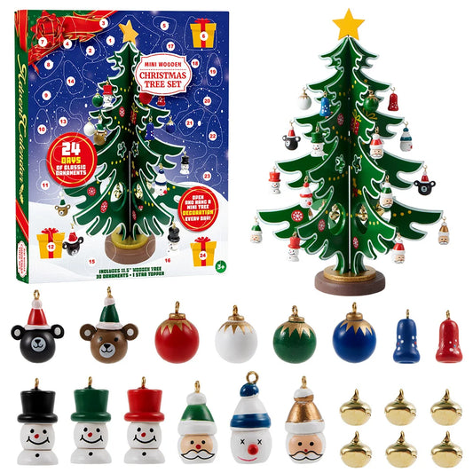 Joyfy Christmas Advent Calendar With Tree Ornaments For Kids