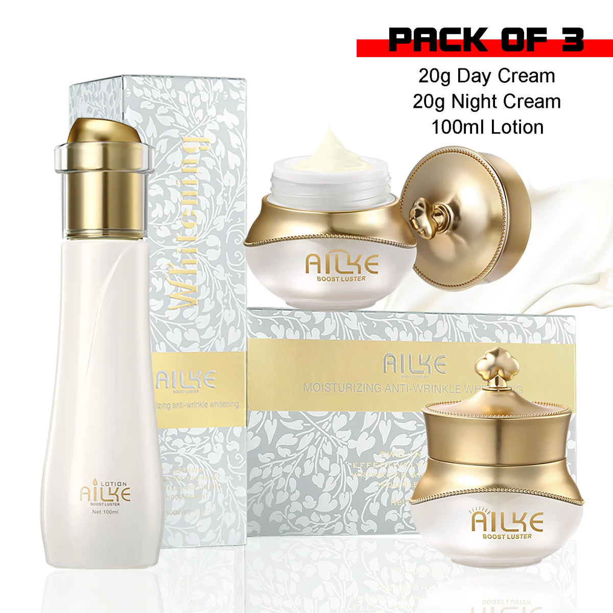 Ailke Whitening Face Care Set Moisturizing Anti Wrinkle Formula