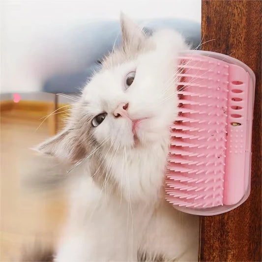 Cat Grooming Massage Comb With Corner Scratching Brush And Catnip