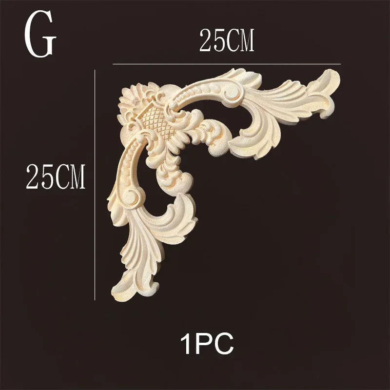 MaYupeT Wooden Corner Onlay Appliques for Furniture and Wall Decor