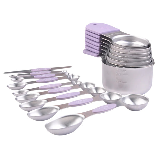 Stainless Steel Measuring Cups And Spoons Set For Baking and Cooking