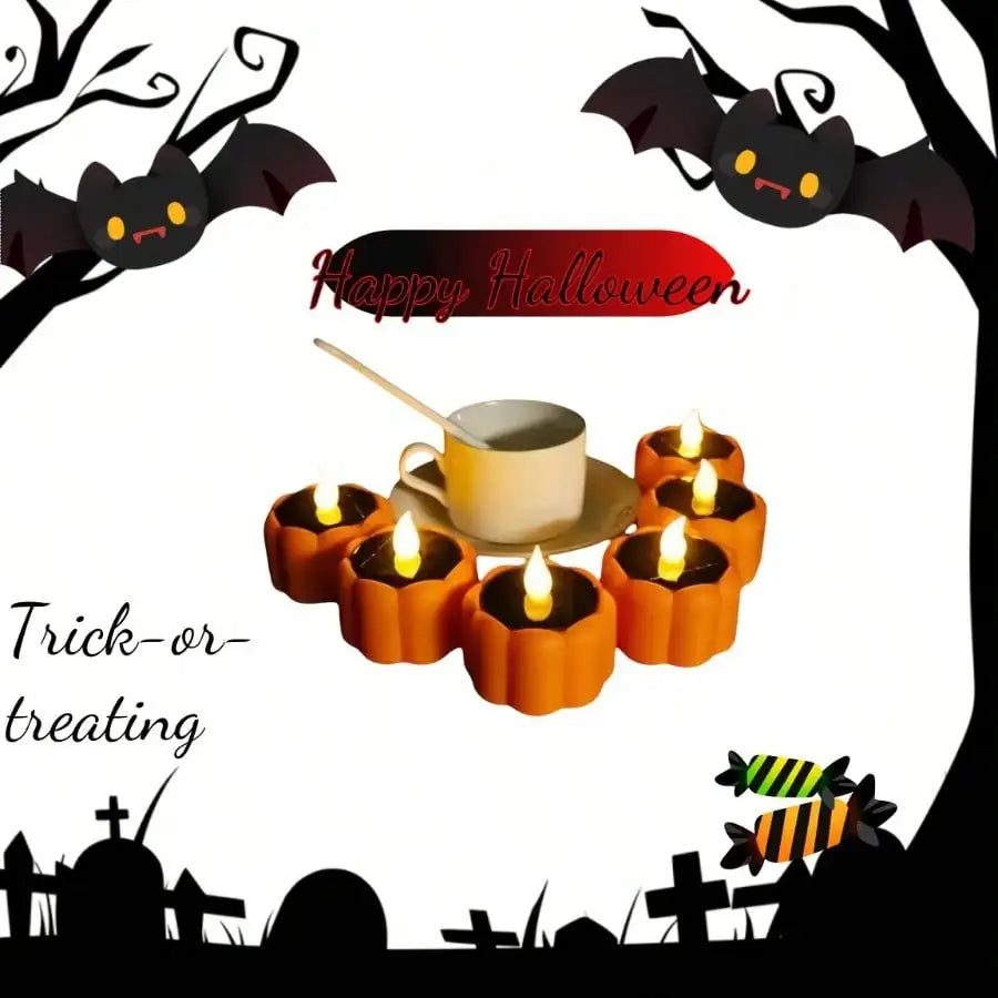 Solar Powered Pumpkin Flicker LED Lights for Halloween Outdoor Decorations