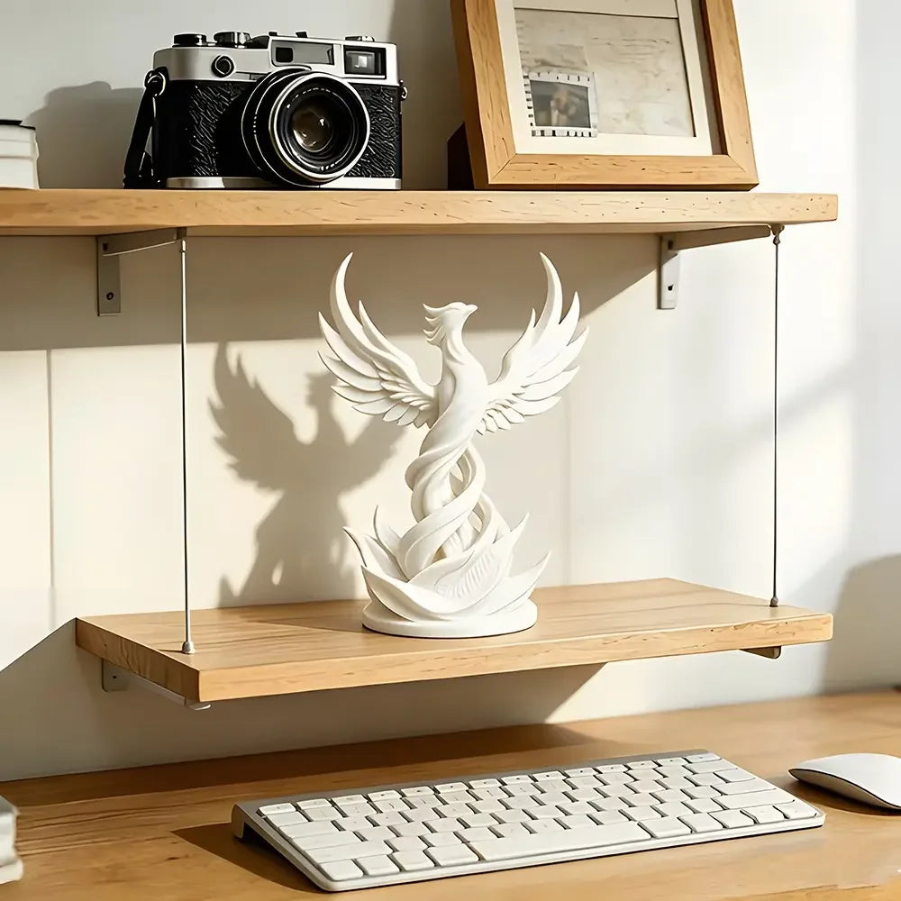 Matte Helical Phoenix Sculpture Ornament Desktop Decor