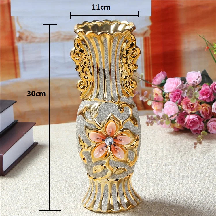 Luxury European Ceramic Decorative Vase for Elegant Home Decor
