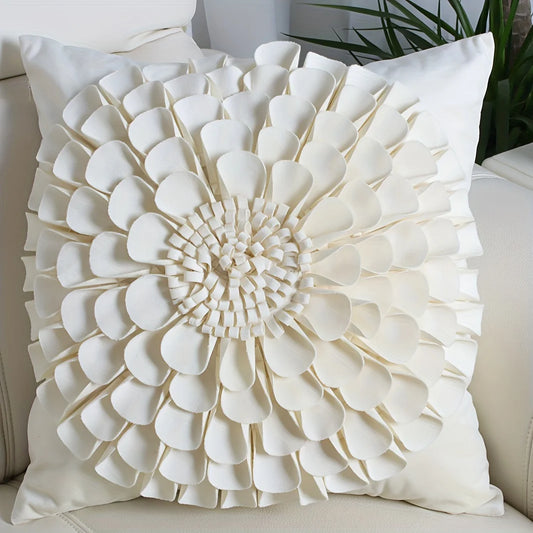 Machine Washable Sunflower Floral Velvet Decorative Pillow Covers