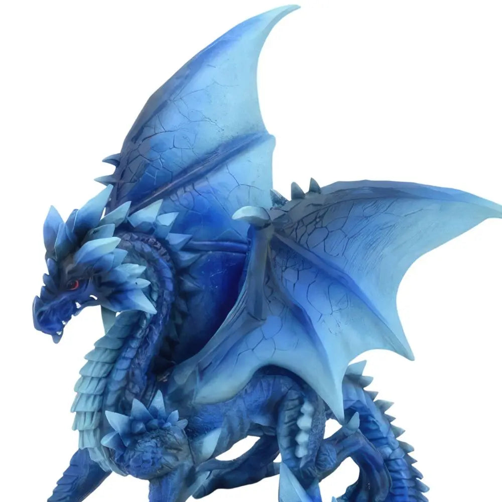 Stealstreet Fantasy Dragon Sitting Figurine With Geode Base