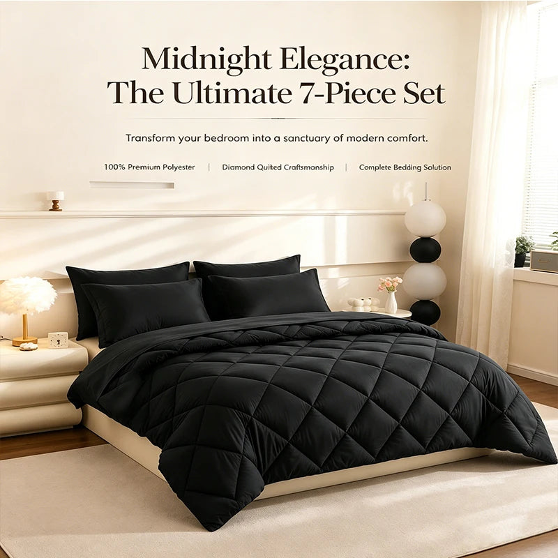 EasYum Soft Brushed Polyester Comforter And Sheets Bedding Set