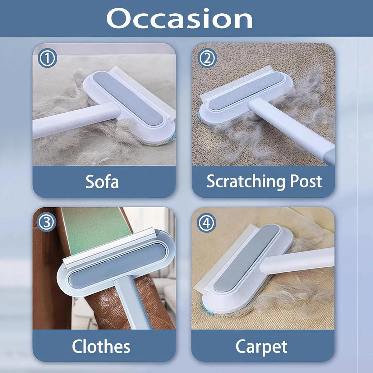 Reusable Pet Hair Remover Brush For Couch Carpet And Furniture