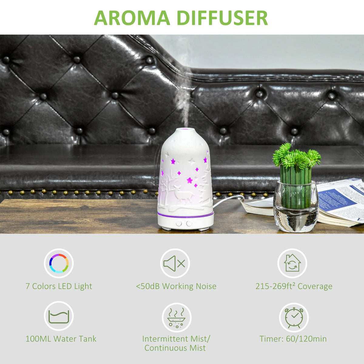 Ultrasonic Aromatherapy Diffuser And Essential Oil Humidifier