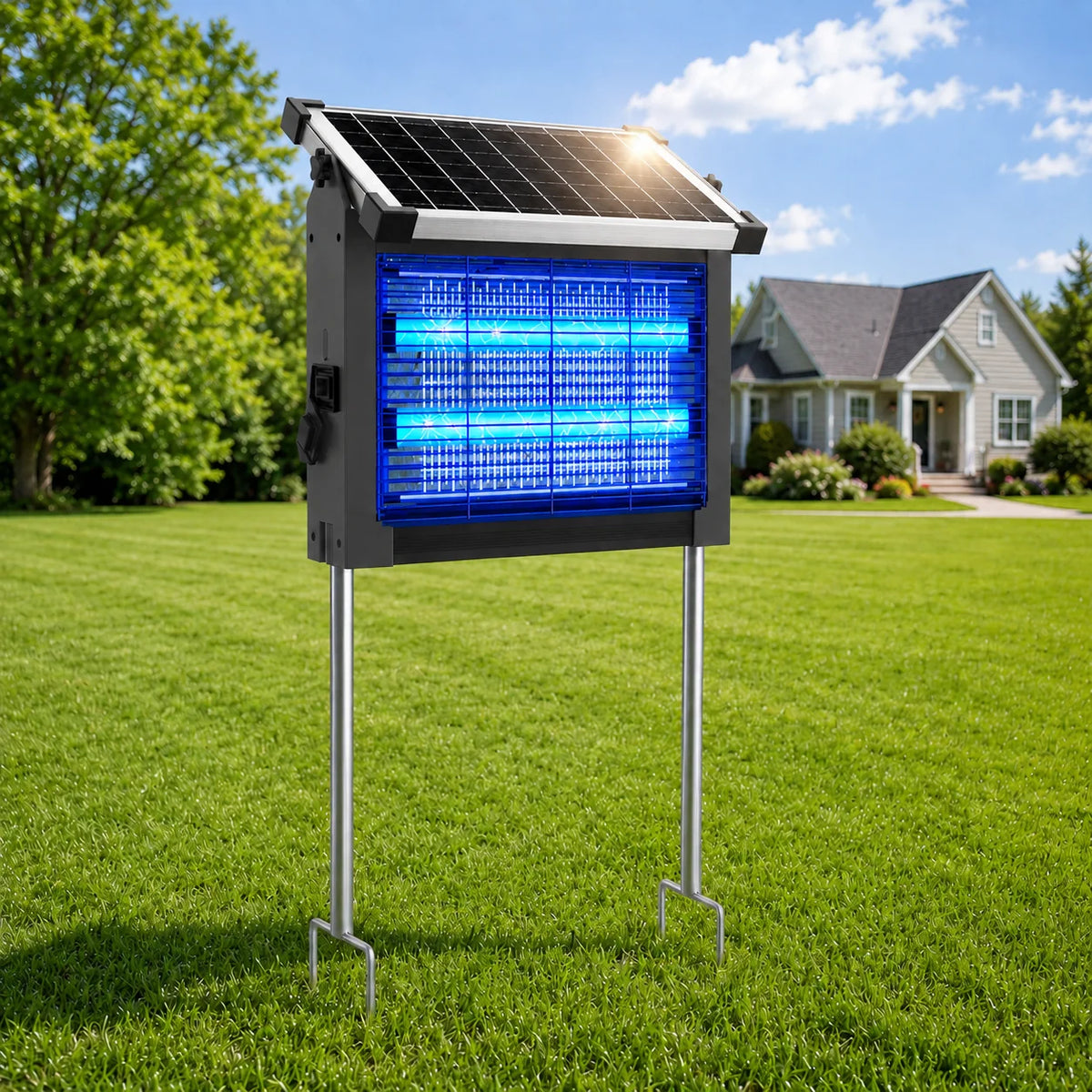 Waterproof Solar Bug Zapper For Outdoor Garden And Patio